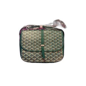 Goyard Belvedere PM Messenger Bag - Green Goyardine Canvas